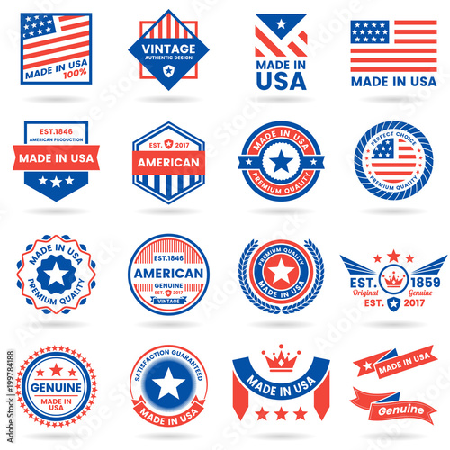 America Vector label for banner