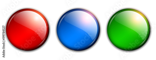 Free Download Shiny buttons set, red green blue  - GFXLoad