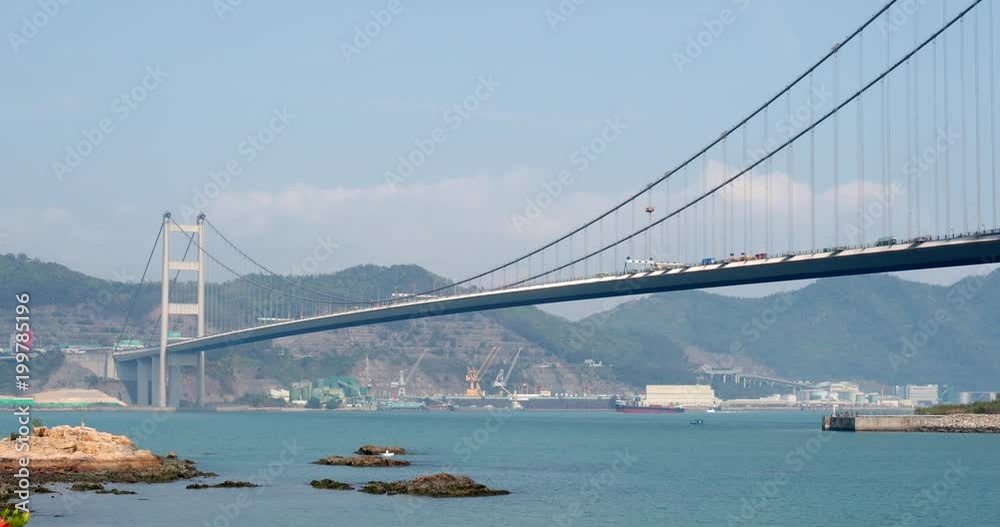 Tsing ma bridge with blue sky Tsing ma bridge with blue sky