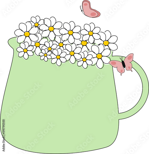 Topf mit Gänseblümchen