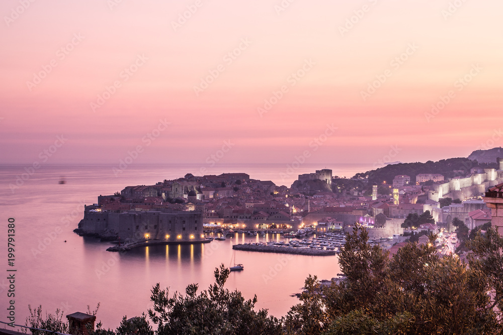 Dubrovnik during sunset