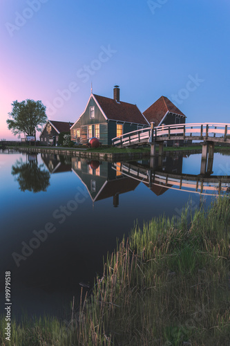 Traditional architecture in Zaanse Schans - Holland Netherlands