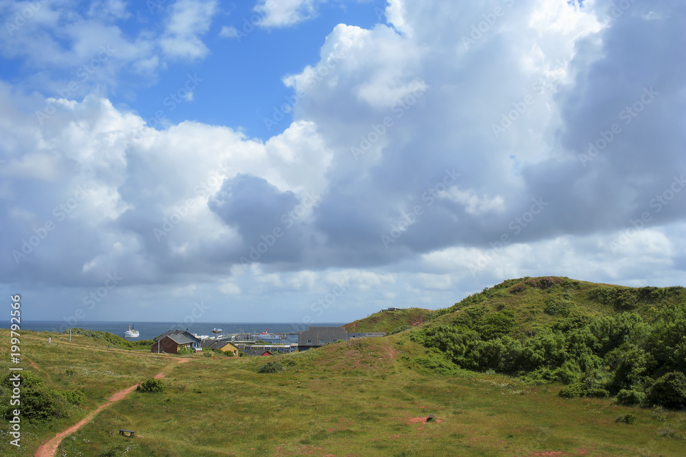 Fototapeta premium Beautiful cloudscape on Helgoland, North Sea, Germany