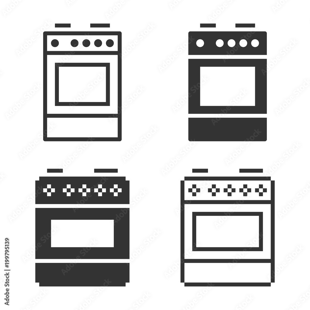 Monochromatic cooker icon in different variants: line, solid, pixel, etc. Monochromatic cooker icon in different variants: line, solid, pixel, etc.