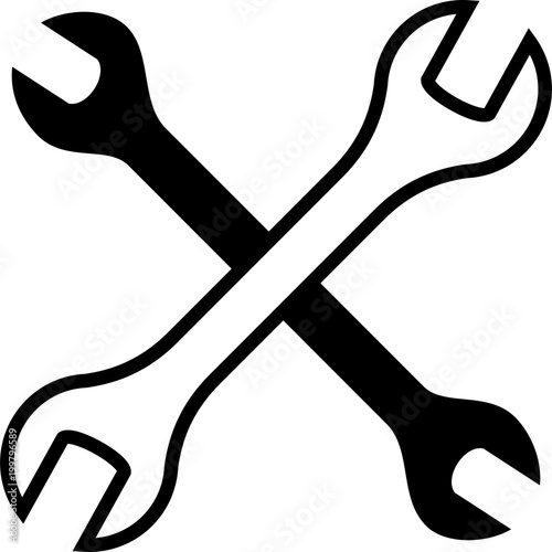 Open End Wrench Icon, Spanner