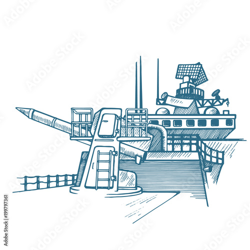 Ship with nuclear rocket