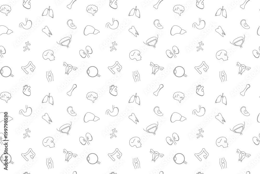 Vector anatomy pattern. Anatomy seamless background Vector anatomy pattern. Anatomy seamless background
