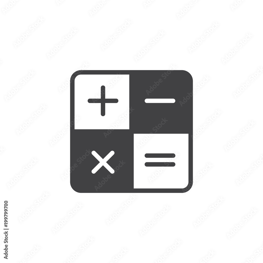 Calculator vector icon. filled flat sign for mobile concept and web design. Mathematical operations simple solid icon. Symbol, logo illustration. Pixel perfect vector graphics Calculator vector icon. filled flat sign for mobile concept and web design. Mathematical operations simple solid icon. Symbol, logo illustration. Pixel perfect vector graphics