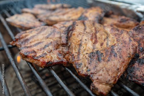 Sommer Zeit - Grillzeit Schweinenackensteaks und Bauchfleich