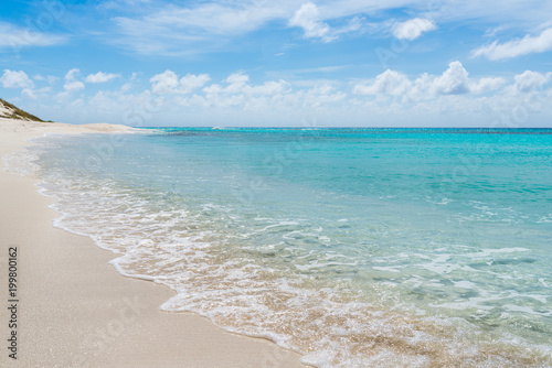 Crystalline beach at Los Roques archipelago, in the Caribbean Sea, in Venezuela