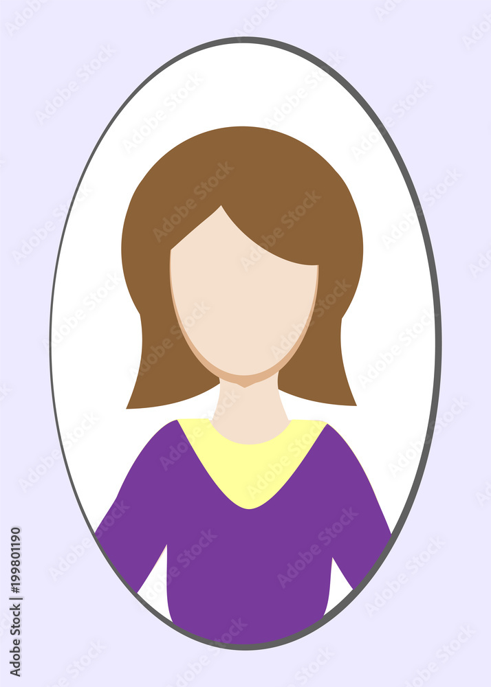 Female avatar or pictogram for social networks. Modern flat colorful style. Female avatar or pictogram for social networks. Modern flat colorful style.