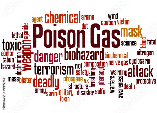 Poison gas word cloud concept 4 photo