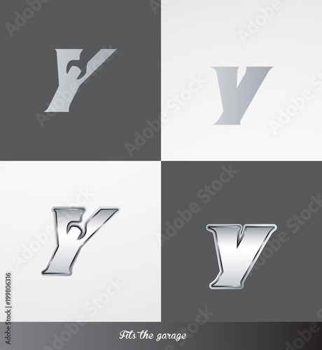 eps Vector image: initials (Y) Fits the garage logo