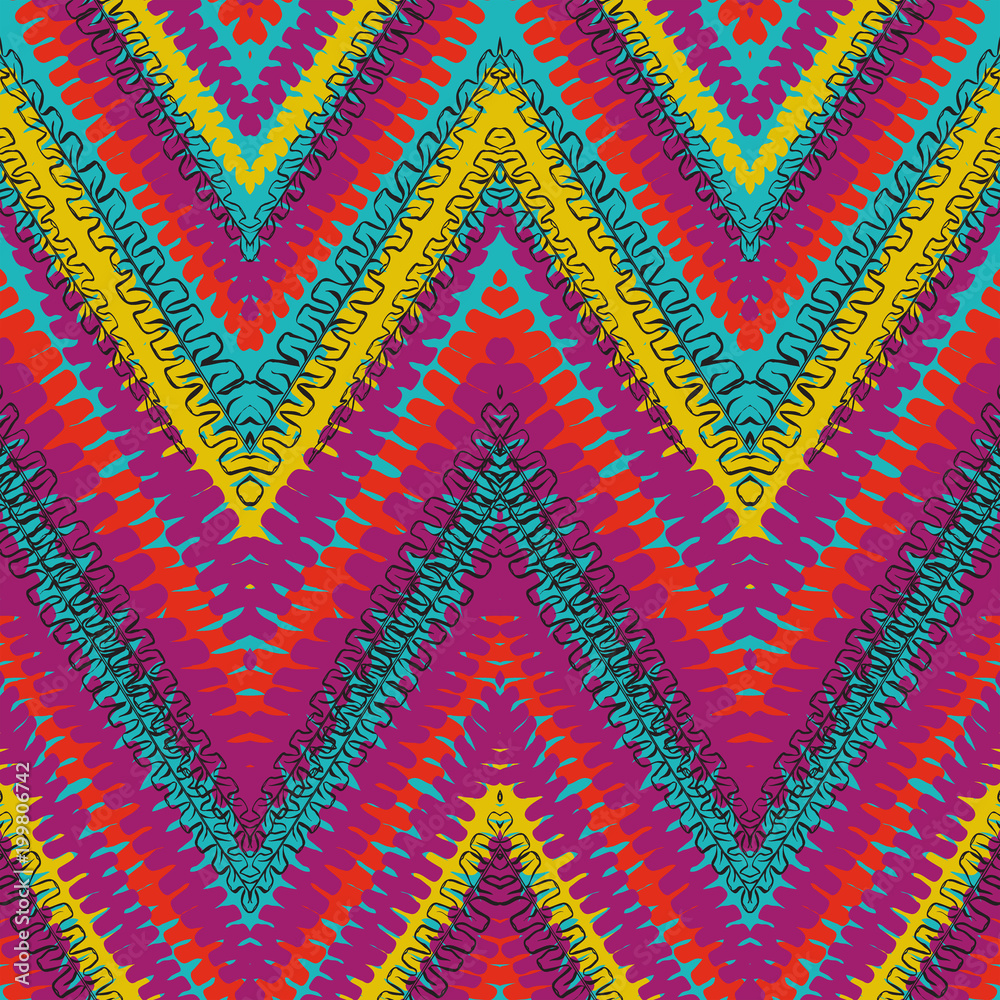 Grunge chevron abstract vector pattern