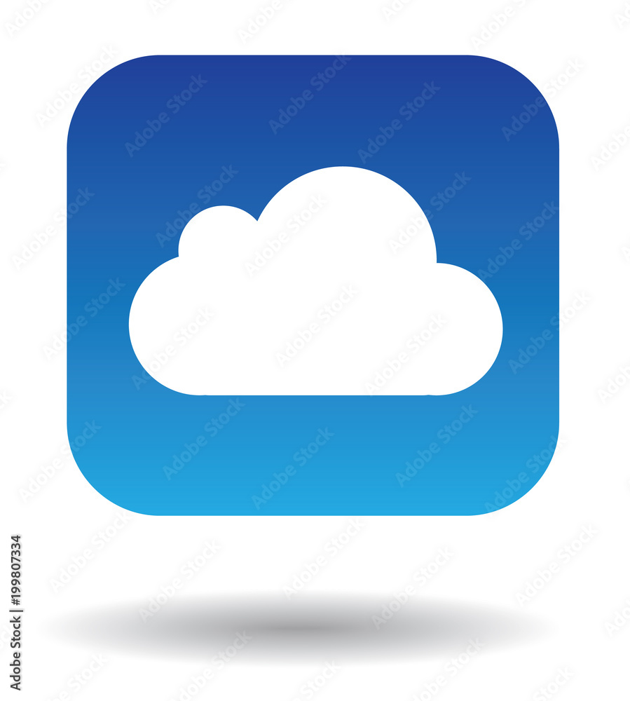 iCloud vector icon, button illustration iCloud vector icon, button illustration