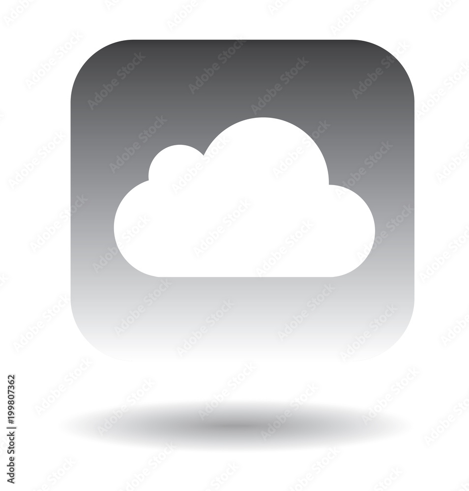 iCloud vector icon, button illustration iCloud vector icon, button illustration