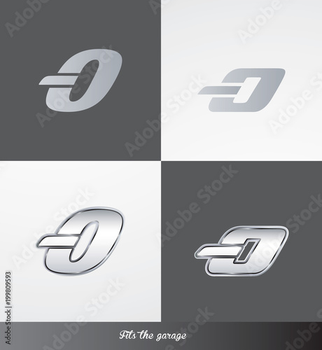 eps Vector image: initials (O) Fits the garage logo
