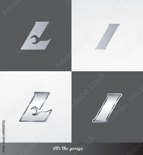 eps Vector image: initials (L) Fits the garage logo