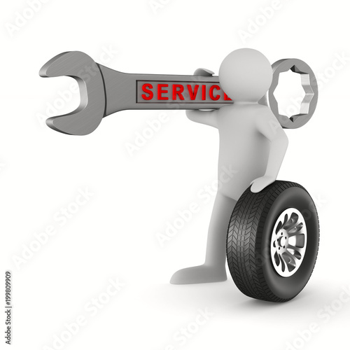 Car service on white backgr...