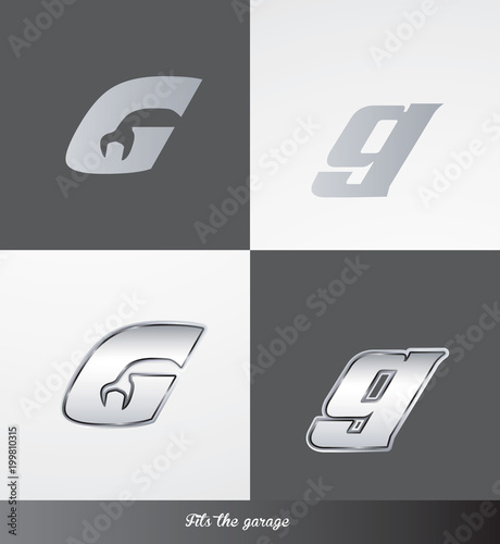 eps Vector image: initials (G) Fits the garage logo