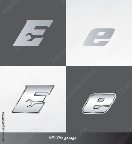 eps Vector image: initials (E) Fits the garage logo