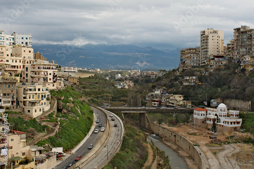 Street in Tripoli city in Lebanon