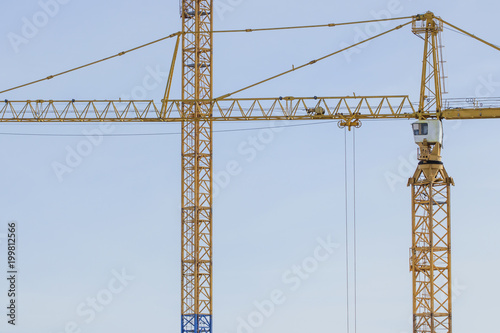 Tower crane on construction site in Stockholm (Sweden) © Nevio
