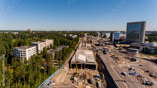 Construction of Kehä I in Keilaniemi