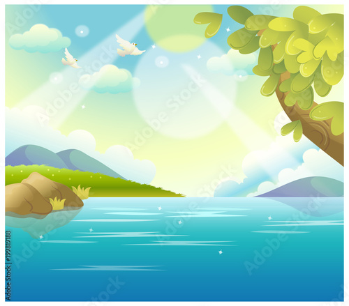 This illustration is a common natural landscape.