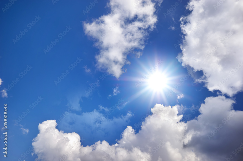 Deep blue sky with clouds at sunny day. Deep blue sky with clouds at sunny day.