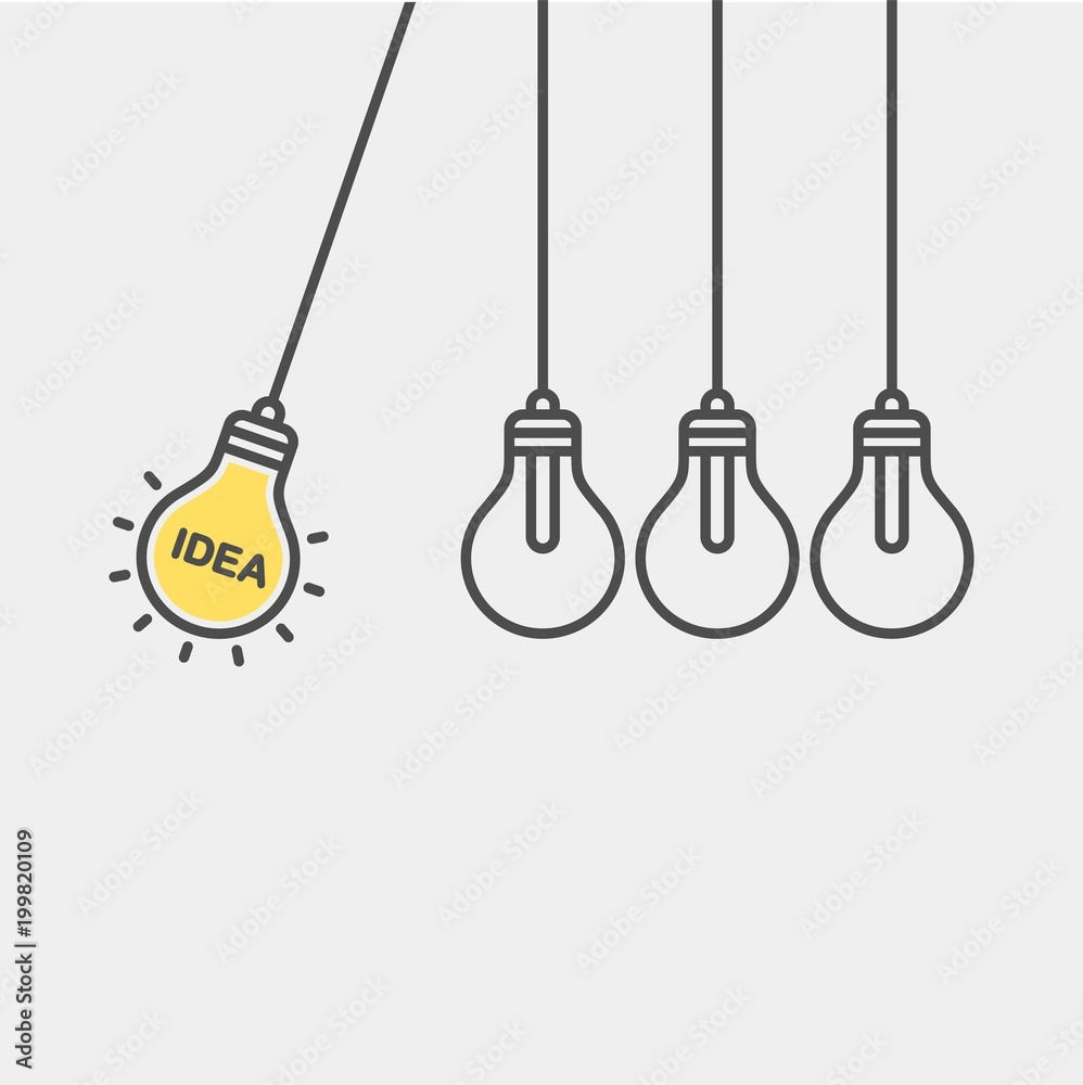 Idea flat vector icon. Lightbulb flat vector icon Idea flat vector icon. Lightbulb flat vector icon