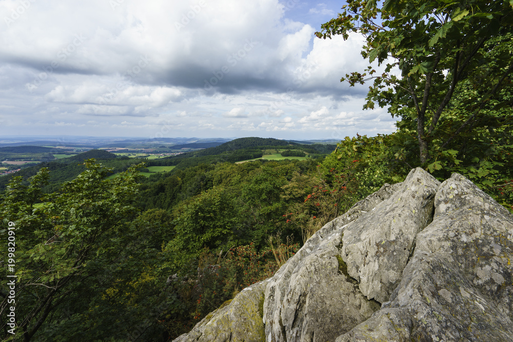 Die Milseburg, der heilige Berg im Bioshärenreservat Rhön, Hessen, Deutschland