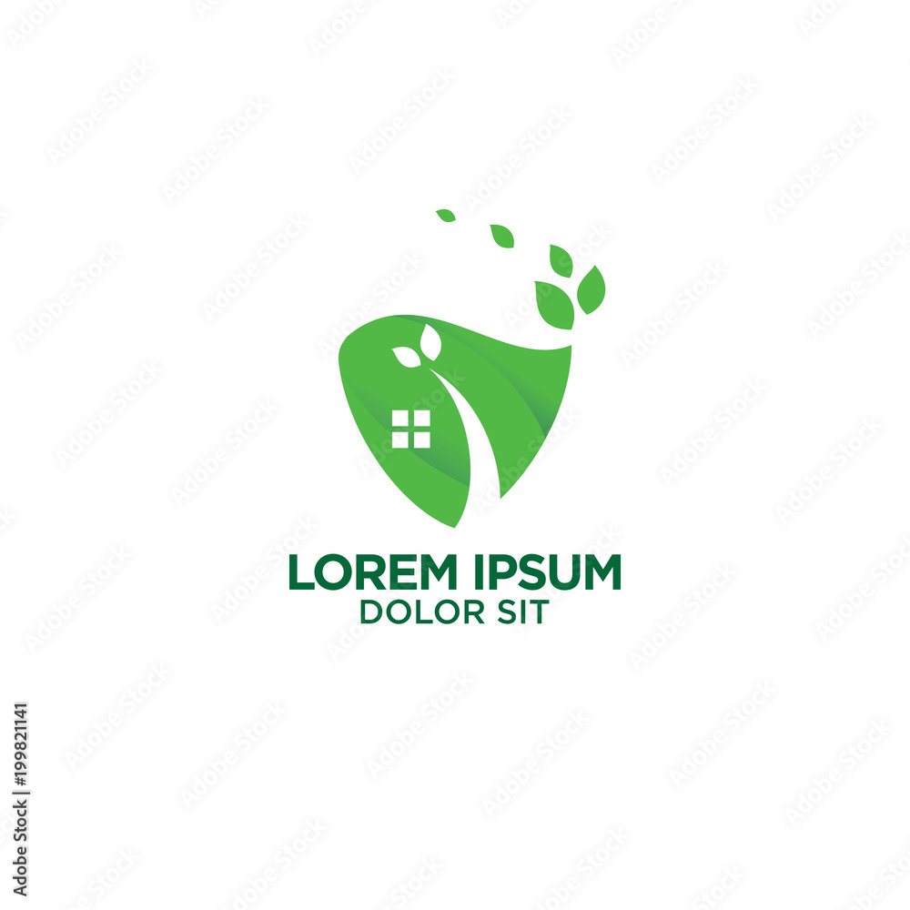 Eco Home Logo Template