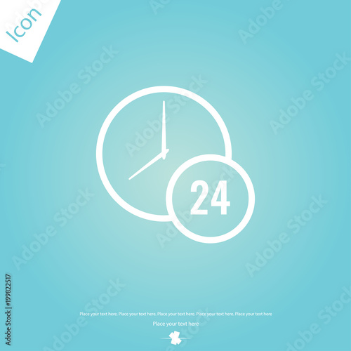 24 hours vector icon