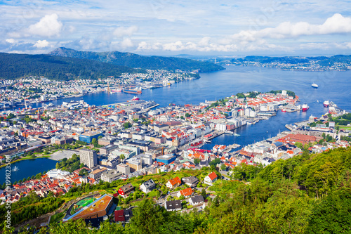 Bergen aerial panoramic view © saiko3p