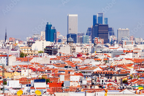 Business districts of AZCA and CTBA in Madrid photo