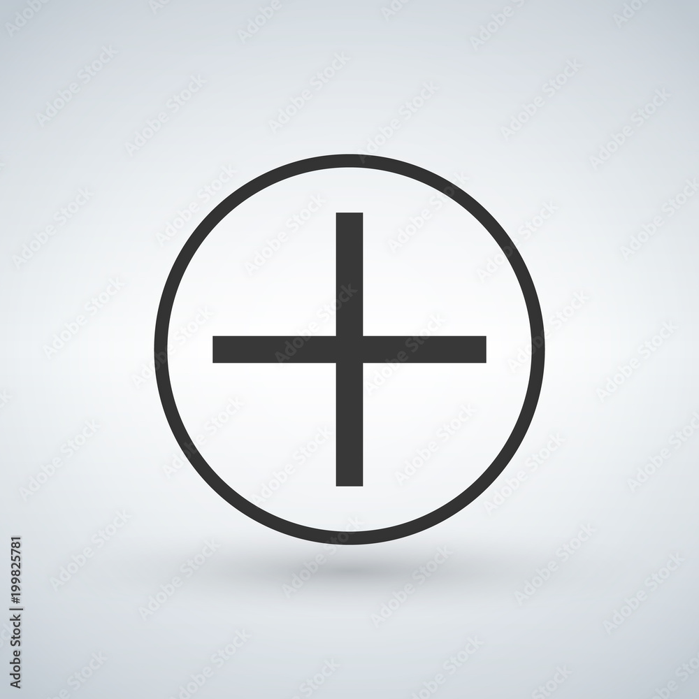 add button linear design for web and apps, vector illustration isolated on modern background. add button linear design for web and apps, vector illustration isolated on modern background.