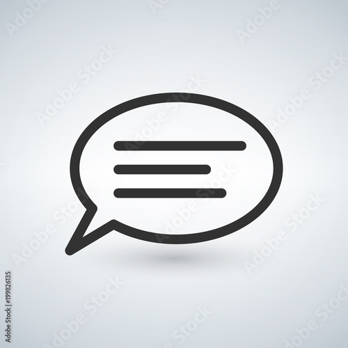 Chat bubble line simple ico...