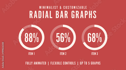 Minimalist Dashed Lines Radial Graph