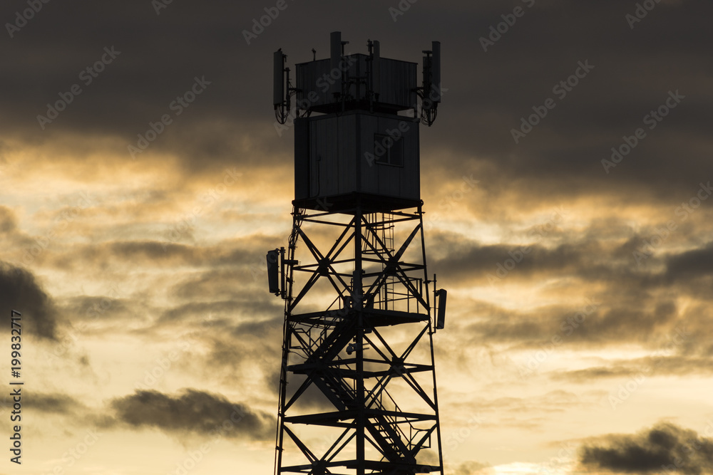 Abandoned race track tower close