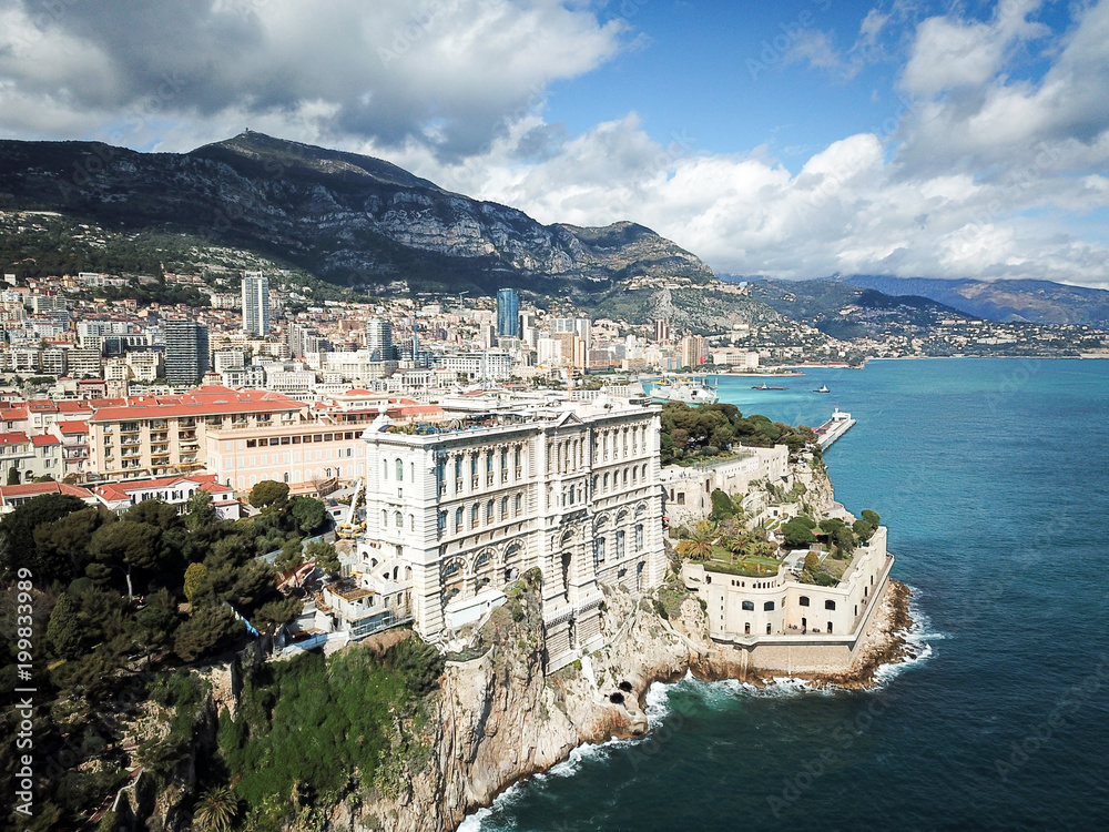 Blick vom Monaco Hafen Fontvieille 