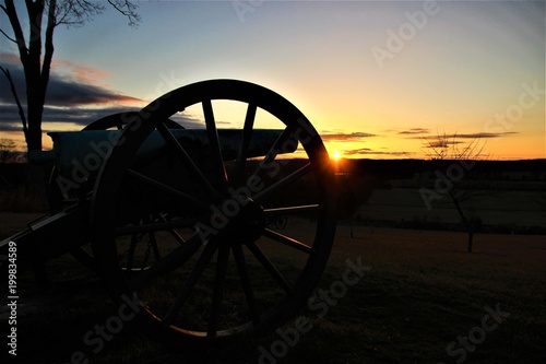 Gettysburg Cannon at Sunrise