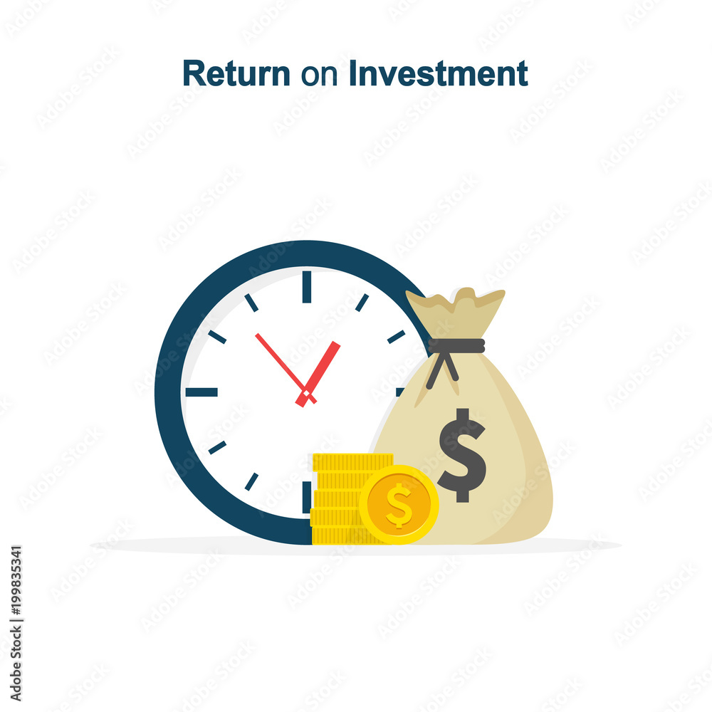 Return on investment. Finance consolidation. long term investment, budget  planning, savings account, income growth, refinancing concept. Flat cartoon  design, vector illustration on background. Stock Vector | Adobe Stock