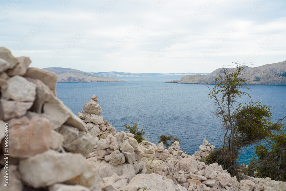 Meerblick auf der kroatien Insel Krk