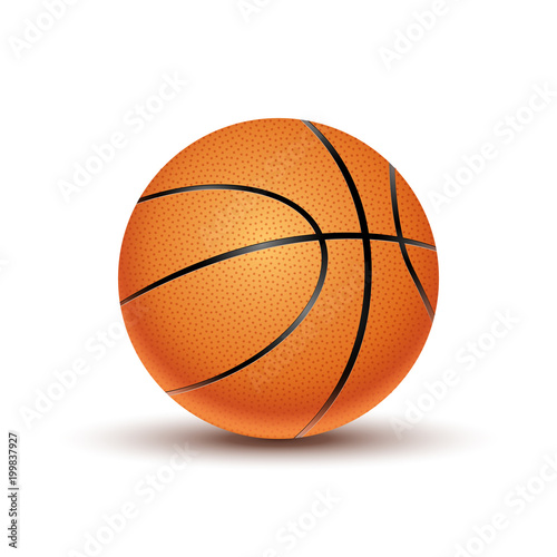 Vector Basketball ball isolated on a white background. Orange basketball play symbol. Sport icon activity © kolonko