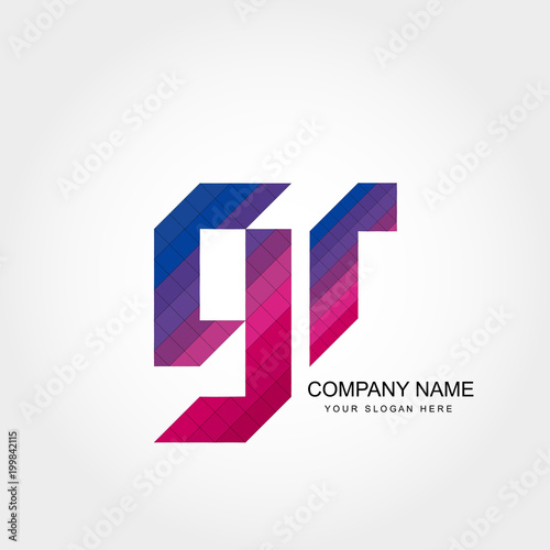 GR Letter Logo Design