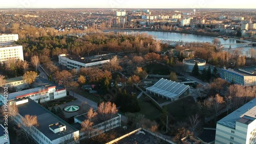 Aerial view on Mirgorod city in eastern Europe, Ukraine photo