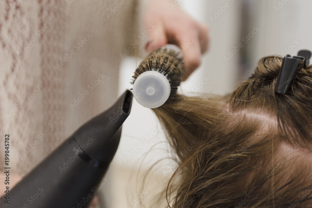 Fototapeta premium close-up at the hairdresser
