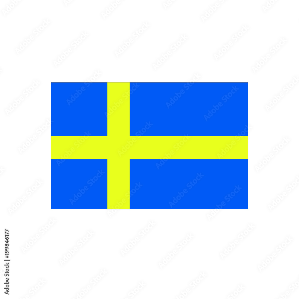 Flag of Sweden on a white background. Vector illustration Flag of Sweden on a white background. Vector illustration