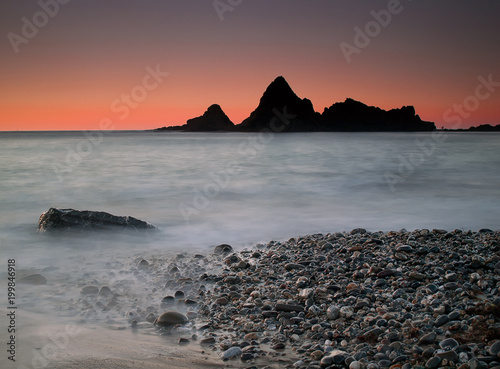 Atardecer desde la playa de Saturrarán photo